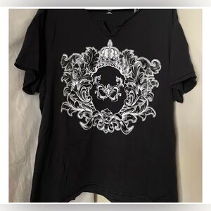 INC Mens Crown Shirt Black size XXL